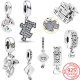 925 Silver Pav Clip Graduation Cap Charm for Bracelet