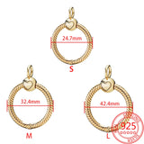 925 Silver Rose O Pendant Necklace for Women