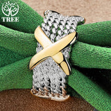 925 Sterling Silver X Ring Party Engagement Charm Jewelry Birthday