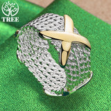 925 Sterling Silver X Ring Party Engagement Charm Jewelry Birthday