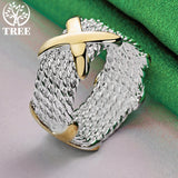925 Sterling Silver X Ring Party Engagement Charm Jewelry Birthday