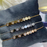 925 Silver Zircon Honeycomb Bracelet High Jewelry