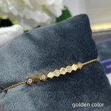 925 Silver Zircon Honeycomb Bracelet High Jewelry