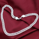 925 Silver 10MM Chain Necklace for Wedding Party Jewelry