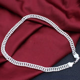 925 Silver 10MM Chain Necklace for Wedding Party Jewelry