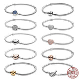 925 Sterling Silver Snake Bone Chain Bracelet DIY Jewelry