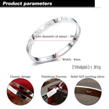 925 Silver Bracelet-Text Carved Pattern-Girls Party Jewelry