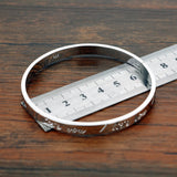 925 Silver Bracelet-Text Carved Pattern-Girls Party Jewelry