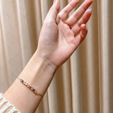 925 Sterling Silver Zircon Bracelet Hexagon Catenary High Jewelry