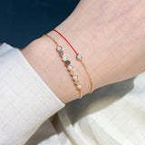 925 Sterling Silver Zircon Bracelet Hexagon Catenary High Jewelry