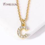 18K Plated Initial Letter Pendant Necklace Choker Neck Chain Jewelry