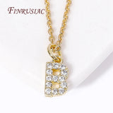 18K Plated Initial Letter Pendant Necklace Choker Neck Chain Jewelry