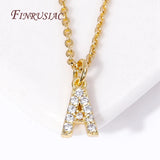 18K Plated Initial Letter Pendant Necklace Choker Neck Chain Jewelry