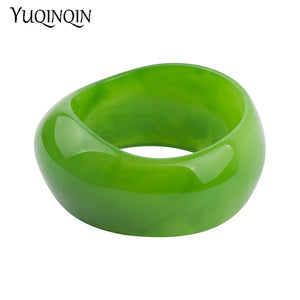 Geometric Resin Bracelets for Women Wide Cuff Bangle