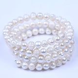 Adjustable potato pearl bracelet Open Bracelet Women Party Bangles