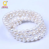 Adjustable potato pearl bracelet Open Bracelet Women Party Bangles