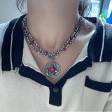 House of the Dragon Rhaenyra Targaryen Red Ruby Chains Necklace Jewelry