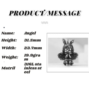 Angel Pendant Necklace Seraphim Pray Pendant Long Chain Neck