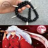 Anime Inuyasha Necklace Spirit Rosary Beaded Bangle Pendant