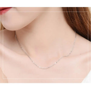 925 Sterling Silver Necklace For Women O-Chain Pendant