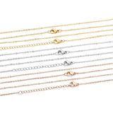 Classic Silver Rose Chain Necklace Lobster Clasp