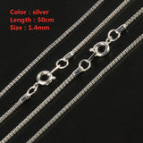 Classic Silver Rose Chain Necklace Lobster Clasp