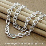 925 Silver Thick Lobster Clasp Men Necklace Chain Link