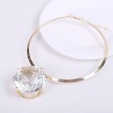 Big Pendant Necklace Dubai Women Jewelry African Bride Wedding Green Crystal