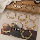 Big Snake Chain Bracelet for Women Plated Stainless Cuban Chain