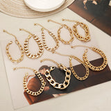 Big Snake Chain Bracelet for Women Plated Stainless Cuban Chain