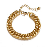 Big Snake Chain Bracelet for Women Plated Stainless Cuban Chain