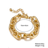 Big Snake Chain Bracelet for Women Plated Stainless Cuban Chain