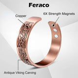 Classic Magnetic Therapy Copper Alloy Bracelet Cuff Bangle