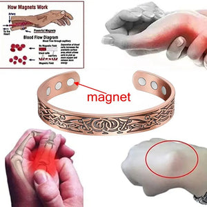 Classic Magnetic Therapy Copper Alloy Bracelet Cuff Bangle