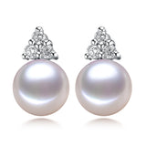 Freshwater Pearl Earrings 925 Sterling Silver Studs