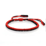 Classic Black & Red Thread Adjustable Knot Bracelet