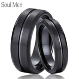 Classic Tungsten Carbide Wedding Bands Groove Holiday Christmas