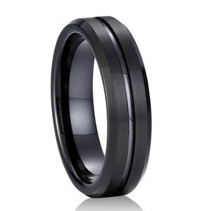 Classic Tungsten Carbide Wedding Bands Groove Holiday Christmas