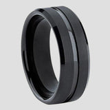 Classic Tungsten Carbide Wedding Bands Groove Holiday Christmas