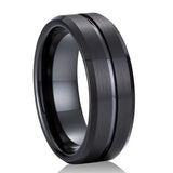 Classic Tungsten Carbide Wedding Bands Groove Holiday Christmas