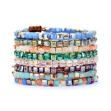 Bling Crystal Bead Friendship Bracelet Colorful Adjustable Boho Bracelet