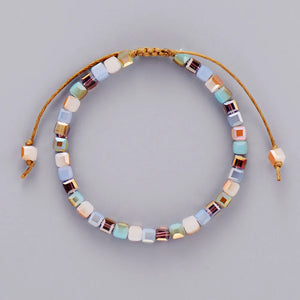 Bling Crystal Bead Friendship Bracelet Colorful Adjustable Boho Bracelet