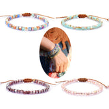 Bling Crystal Bead Friendship Bracelet Colorful Adjustable Boho Bracelet