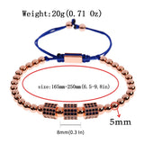 CZ Geometric Wrap Bracelet with Copper Beaded Charms