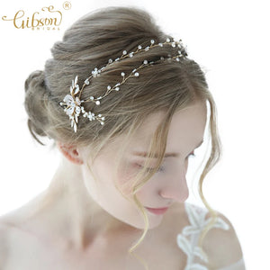 Bohemian Hair Vine Headband Rhinestone Flower Wedding Accessories