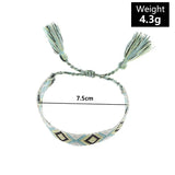 Bohemian Woven Friendship Bracelets with Tassels