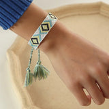 Bohemian Woven Friendship Bracelets with Tassels