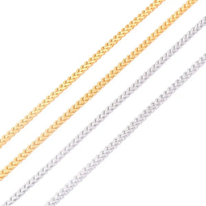 Classic Stainless Steel Braided Necklace Chain for Women and Men