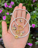 925 Sterling Silver Heart Closure Snake Chain Bracelet