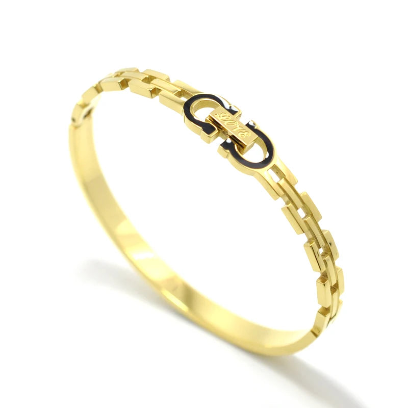 Classic Double D Belt Bangles & Bracelets for Women Arm Cuff Bangles